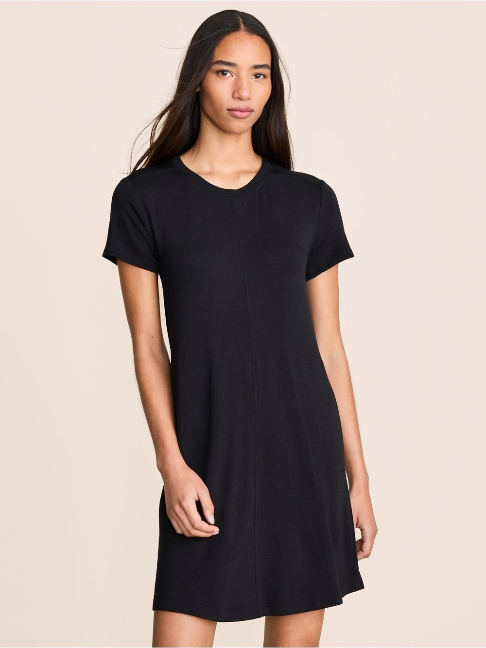 Lou & Grey Signaturesoft Mini Pocket Tee Dress navy size medium